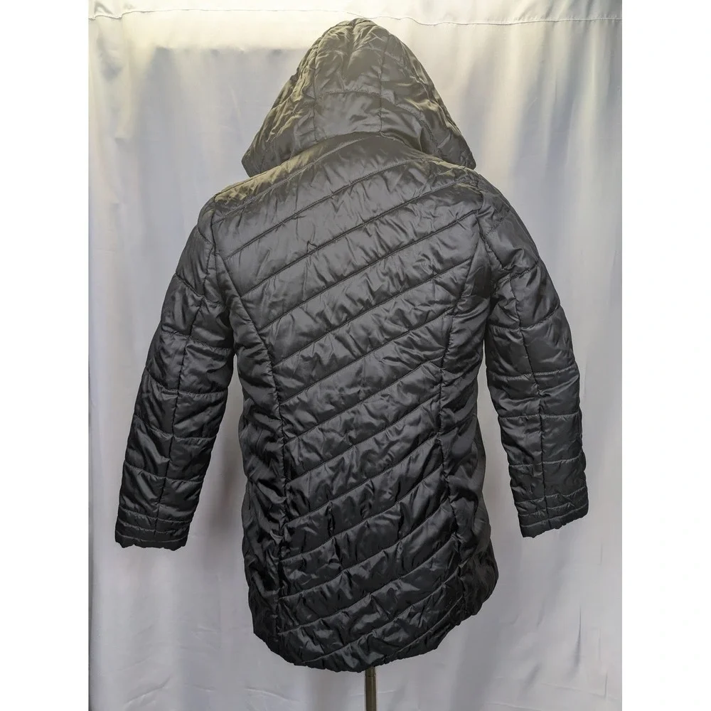 Spyder Quilted Hooded Puffer‎ Jacket Child's Large 12-14 Black Winter Warm Coat